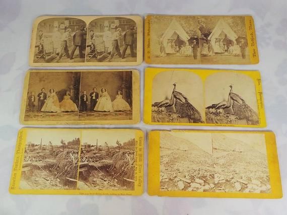 vintage stereoscope cards for sale